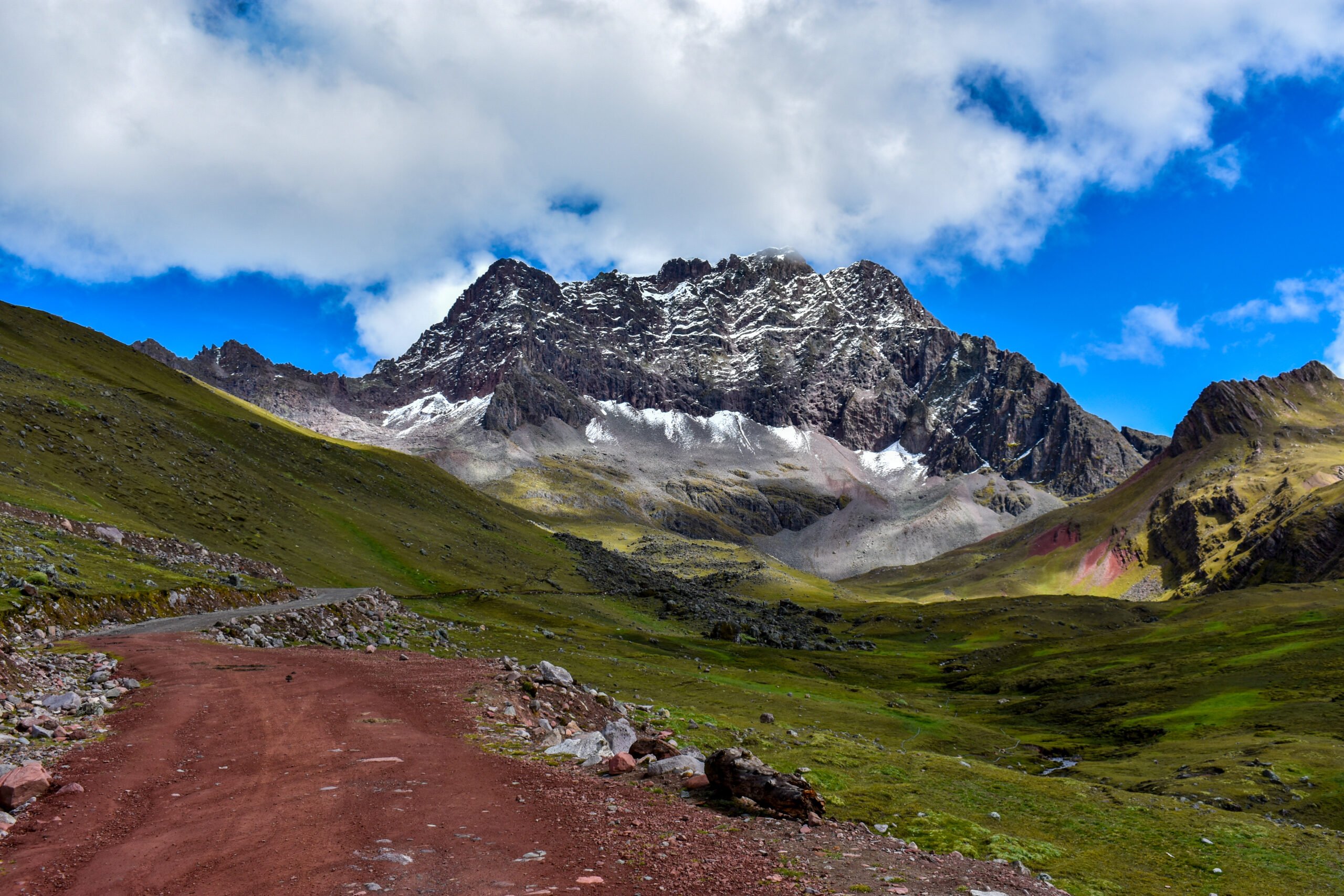 View prior to parking our ATVs for Rainbow Mountain