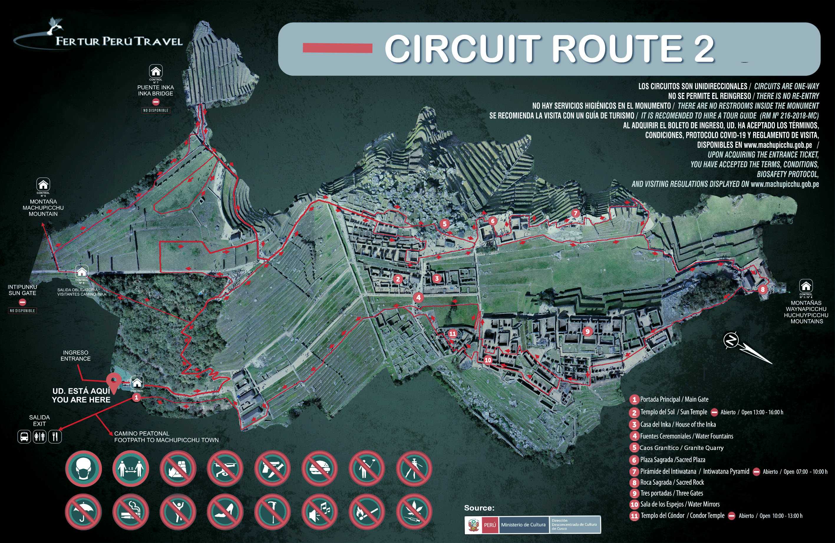 Machu Picchu Circuit 2 Map