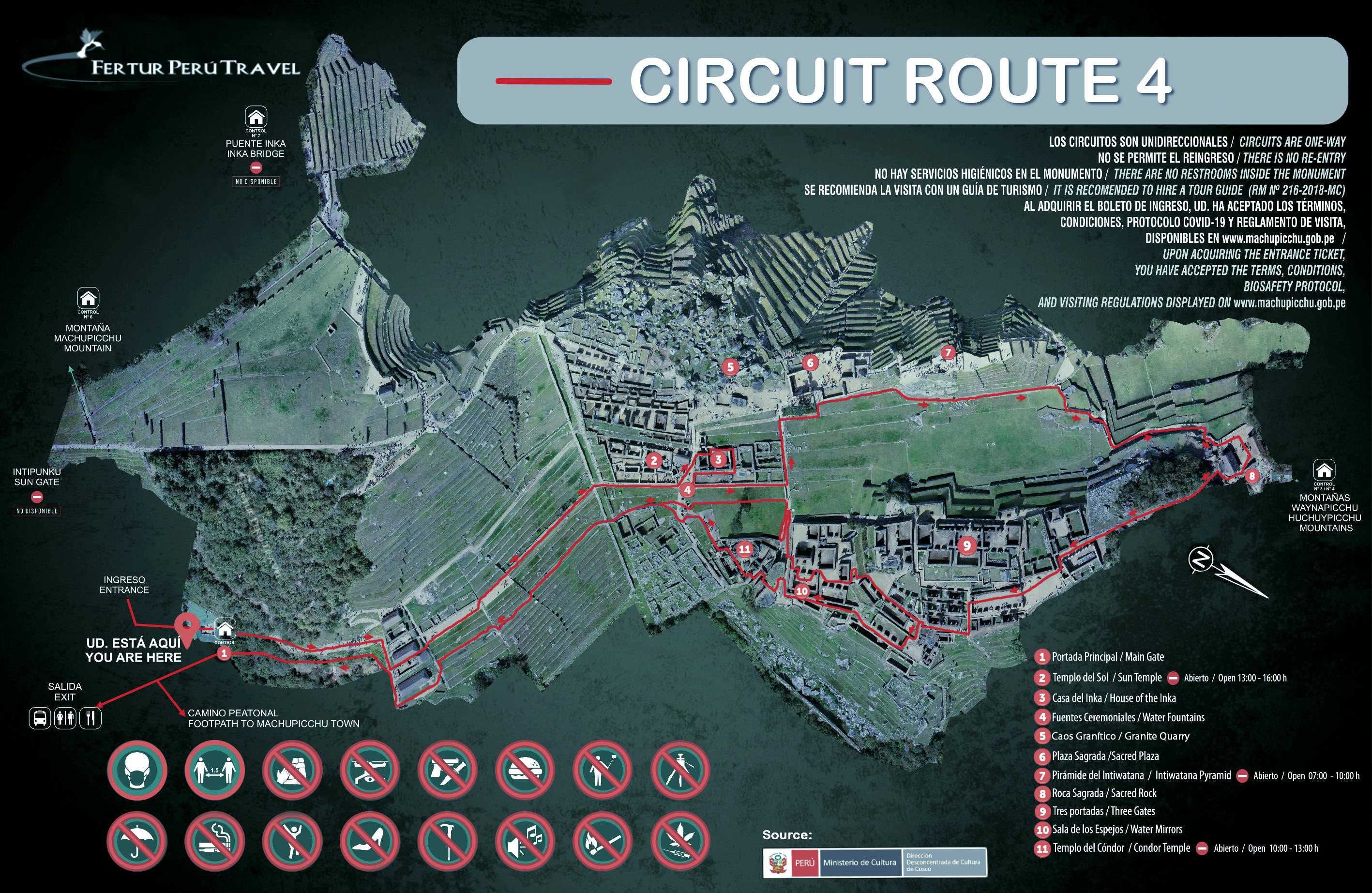 Machu Picchu Circuit 4 Map