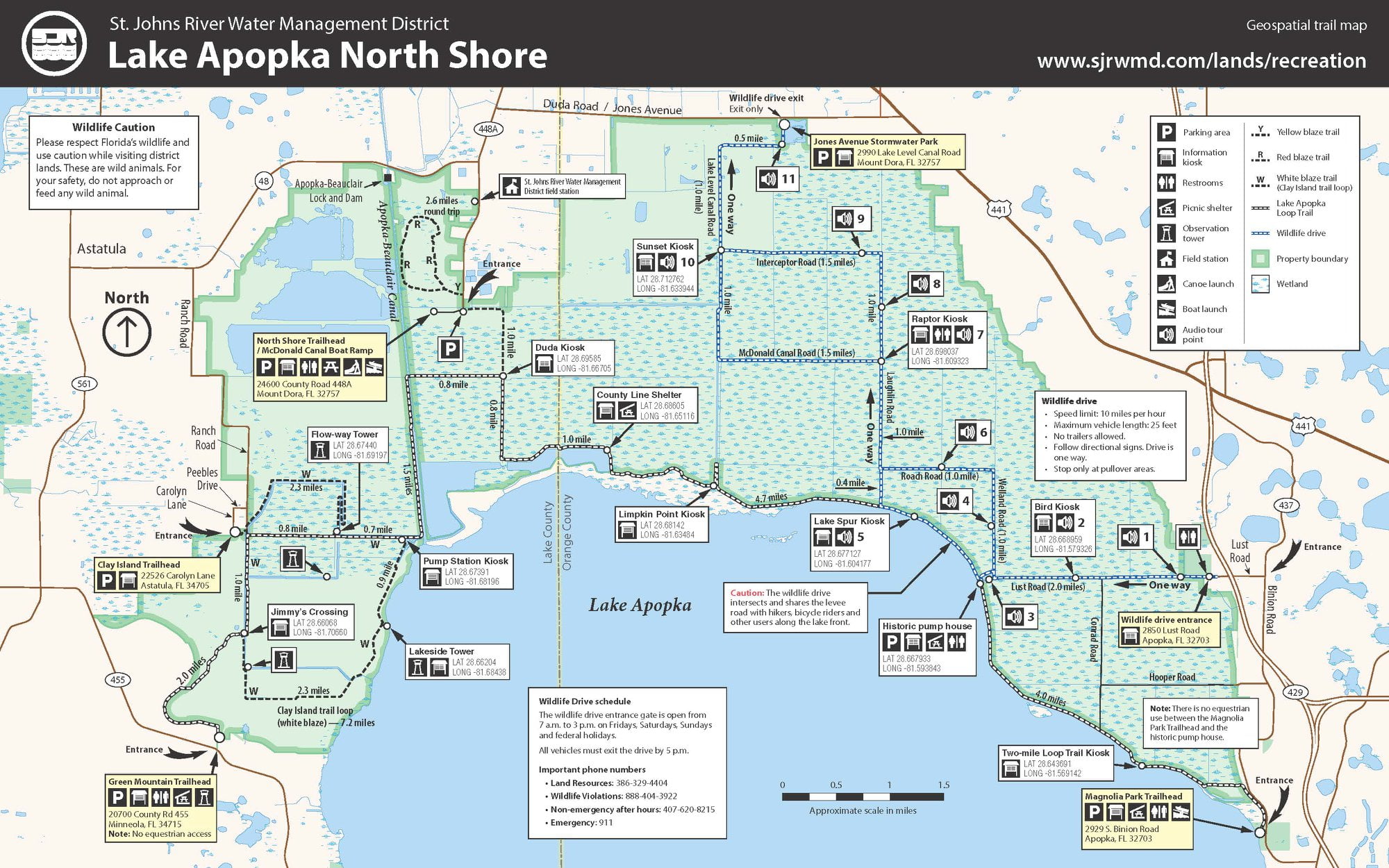 Wildlife Drive Map
