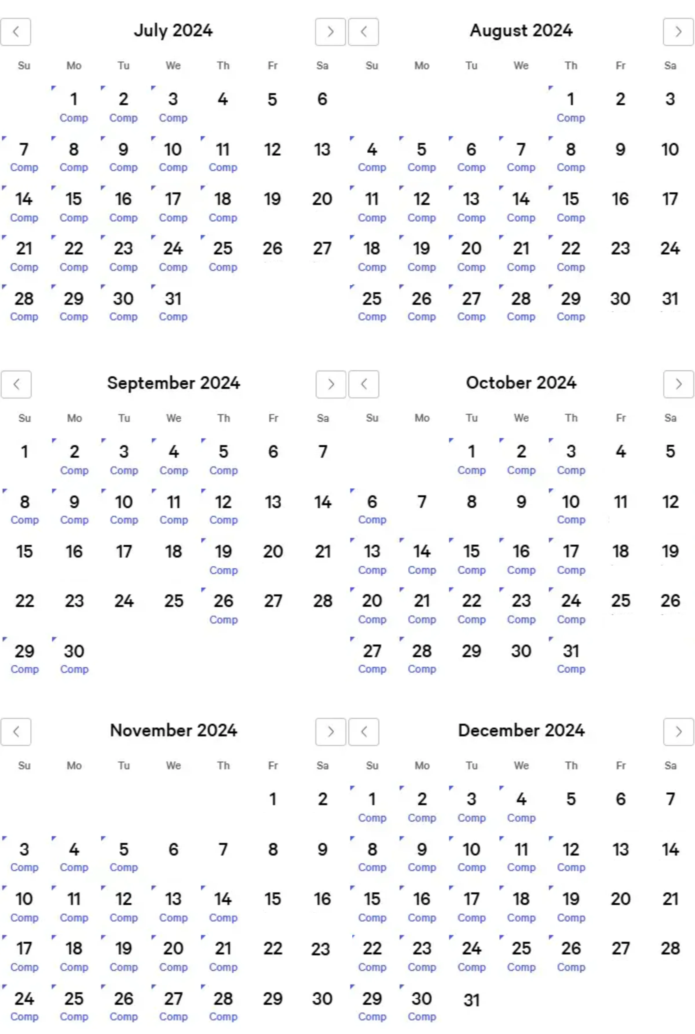 New York New York July - December 2024
